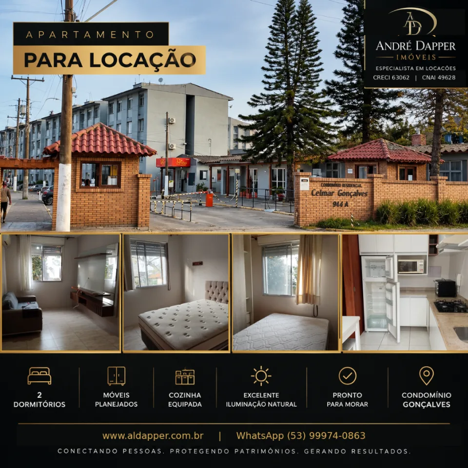 APARTAMENTO DOIS DORMITÓRIOS MOBILIADO
